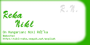 reka nikl business card